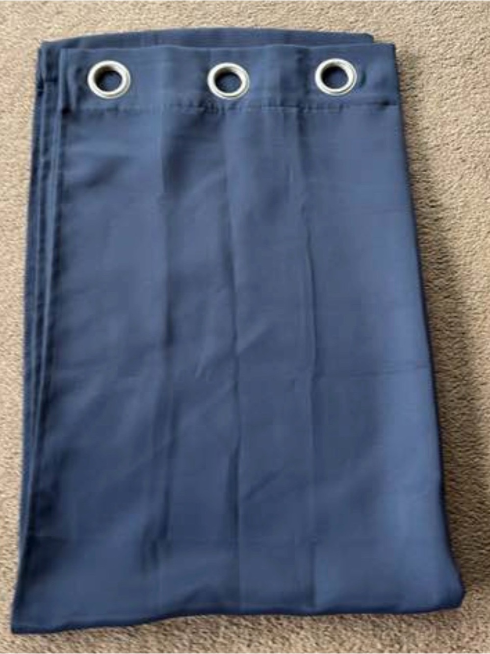 Subzero Room Darkening Navy Grommet Curtain Panel - Solid Window Drape